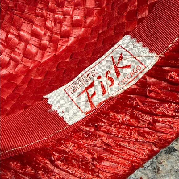 Vintage Red Fisk Hat - Picture 7 of 9